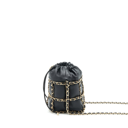 Chanel 21C Bucket Chains Lambskin Black L