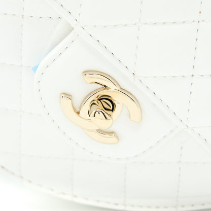 Chanel 22s Heart Bag Lambskin White L (Microchip)