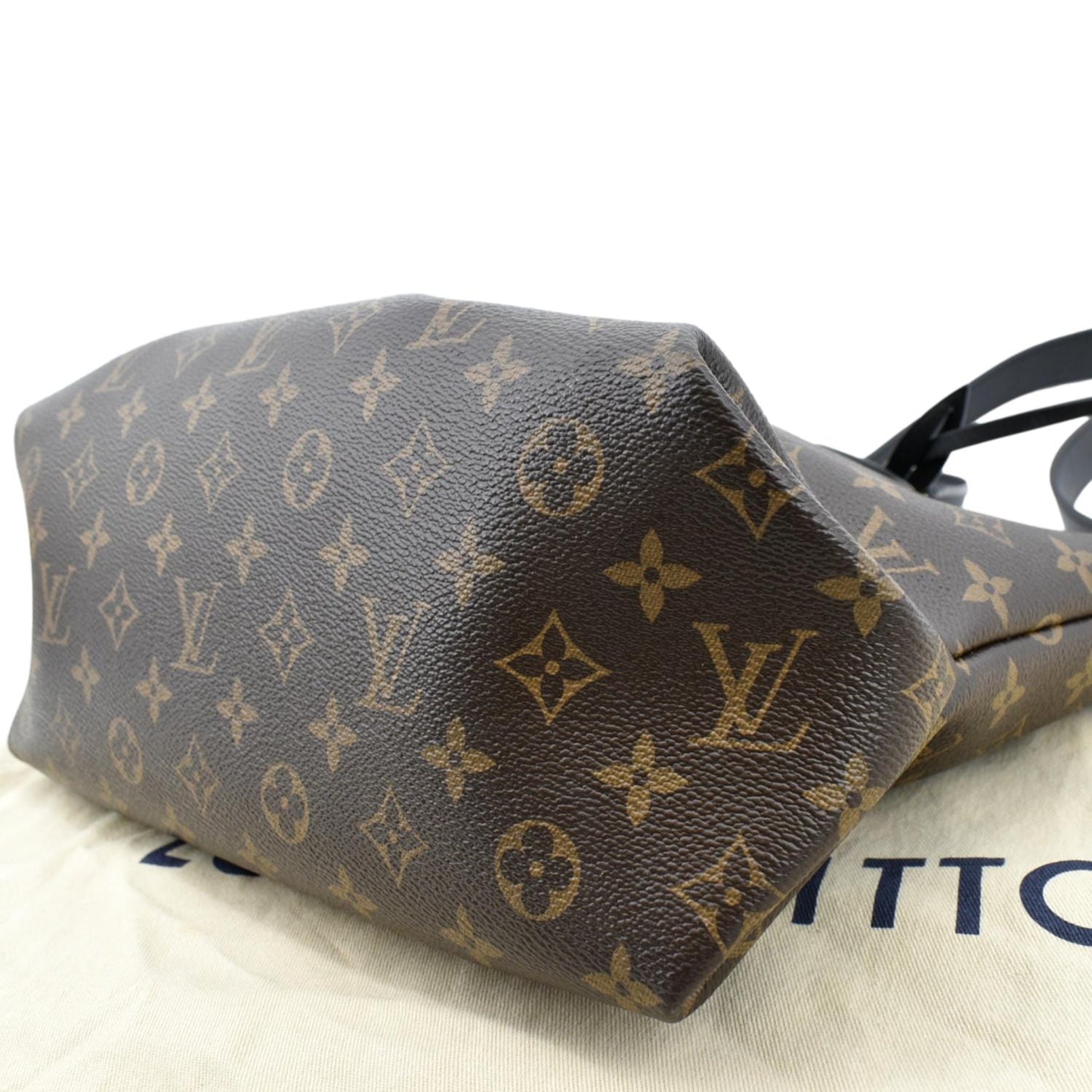 LOUIS VUITTON Flower Zipped MM Monogram Canvas Tote Bag Noir