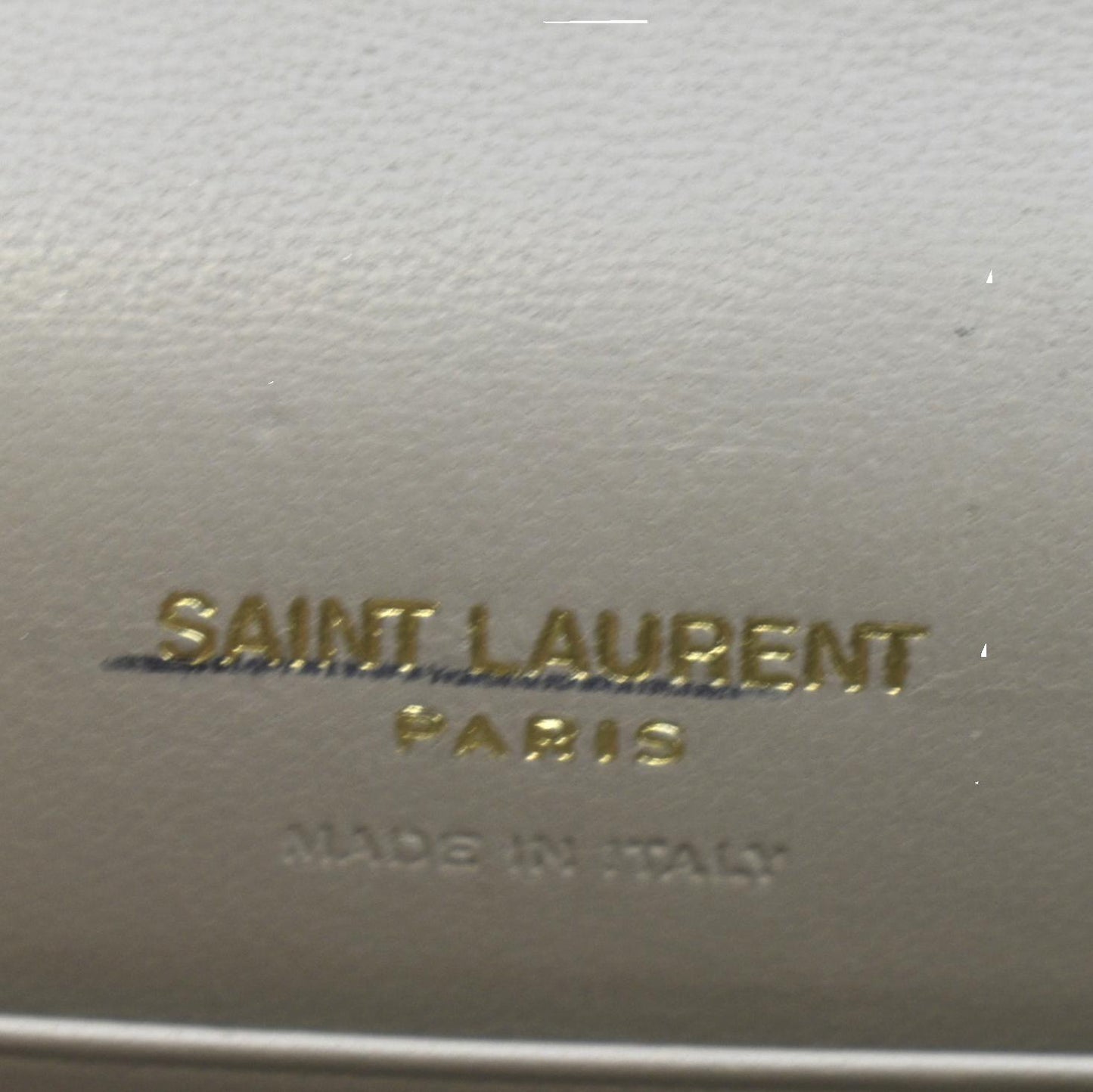 YVES SAINT LAURENT Gaby Small Envelope Quilted Leather Wallet Beige