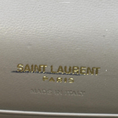 YVES SAINT LAURENT Gaby Small Envelope Quilted Leather Wallet Beige