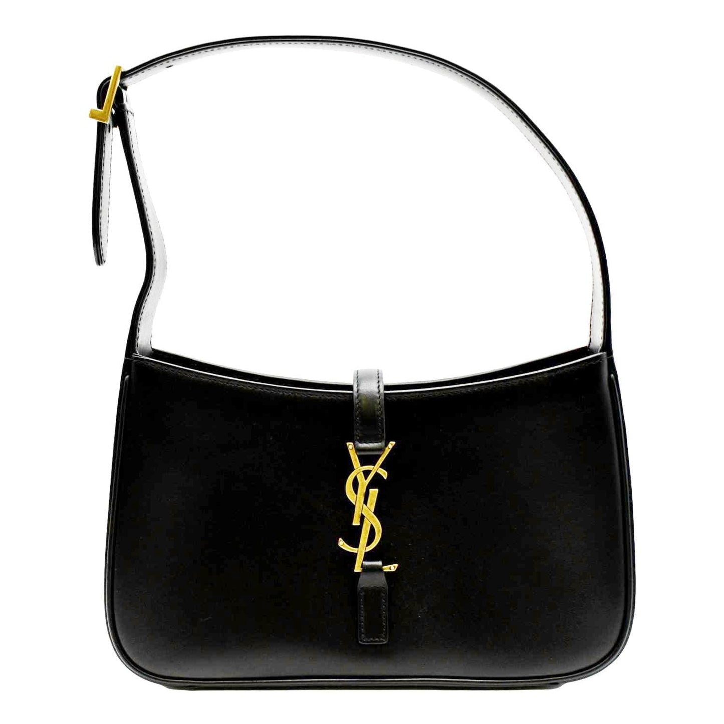 YVES SAINT LAURENT Le 5 A 7 Leather Satchel Bag Black