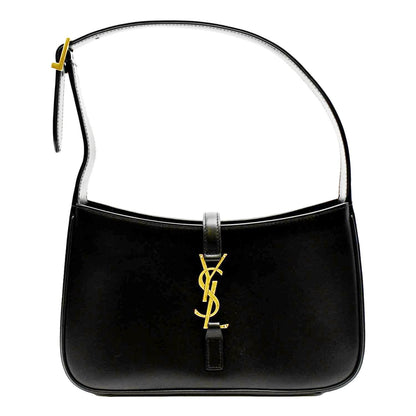 YVES SAINT LAURENT Le 5 A 7 Leather Satchel Bag Black