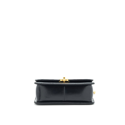 Chanel 21A Gold Crush Flap Bag Calfskin Black