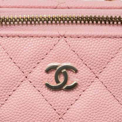 Chanel Mini Vanity Case Caviar Pink L