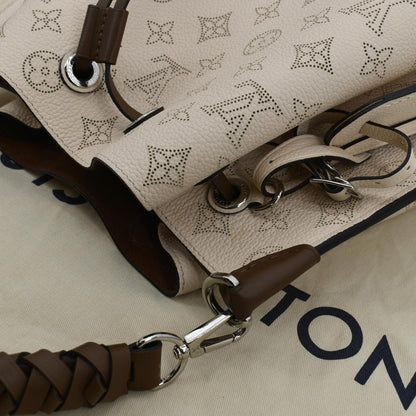 LOUIS VUITTON Muria Mahina Perforated Leather Crossbody Bag Creme