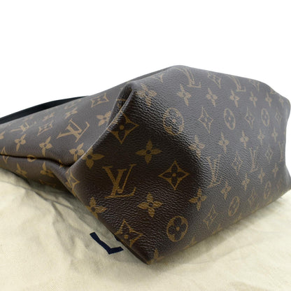 LOUIS VUITTON Flower Zipped MM Monogram Canvas Tote Bag Noir