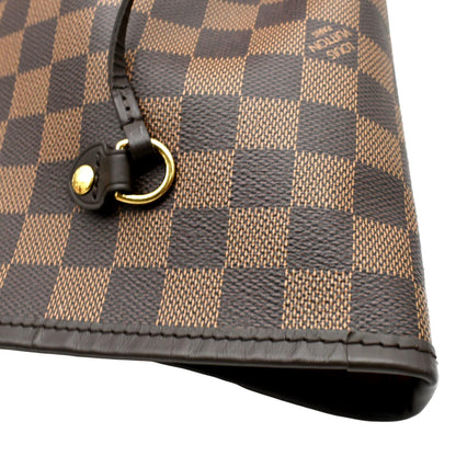 LOUIS VUITTON Neverfull GM Damier Ebene Tote Shoulder Bag Brown