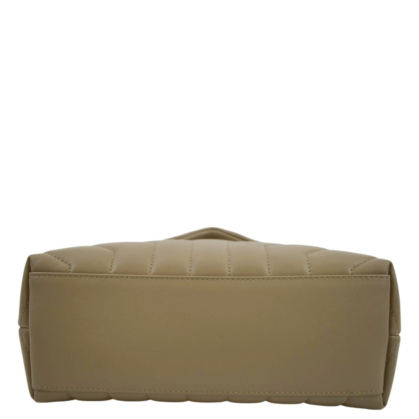 YVES SAINT LAURENT Small Loulou Quilted Leather Crossbody Bag Dark Beige