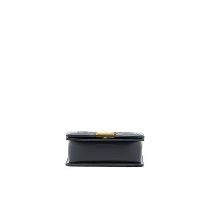 Chanel Small Boy Caviar Black Brushed  (Microchip)