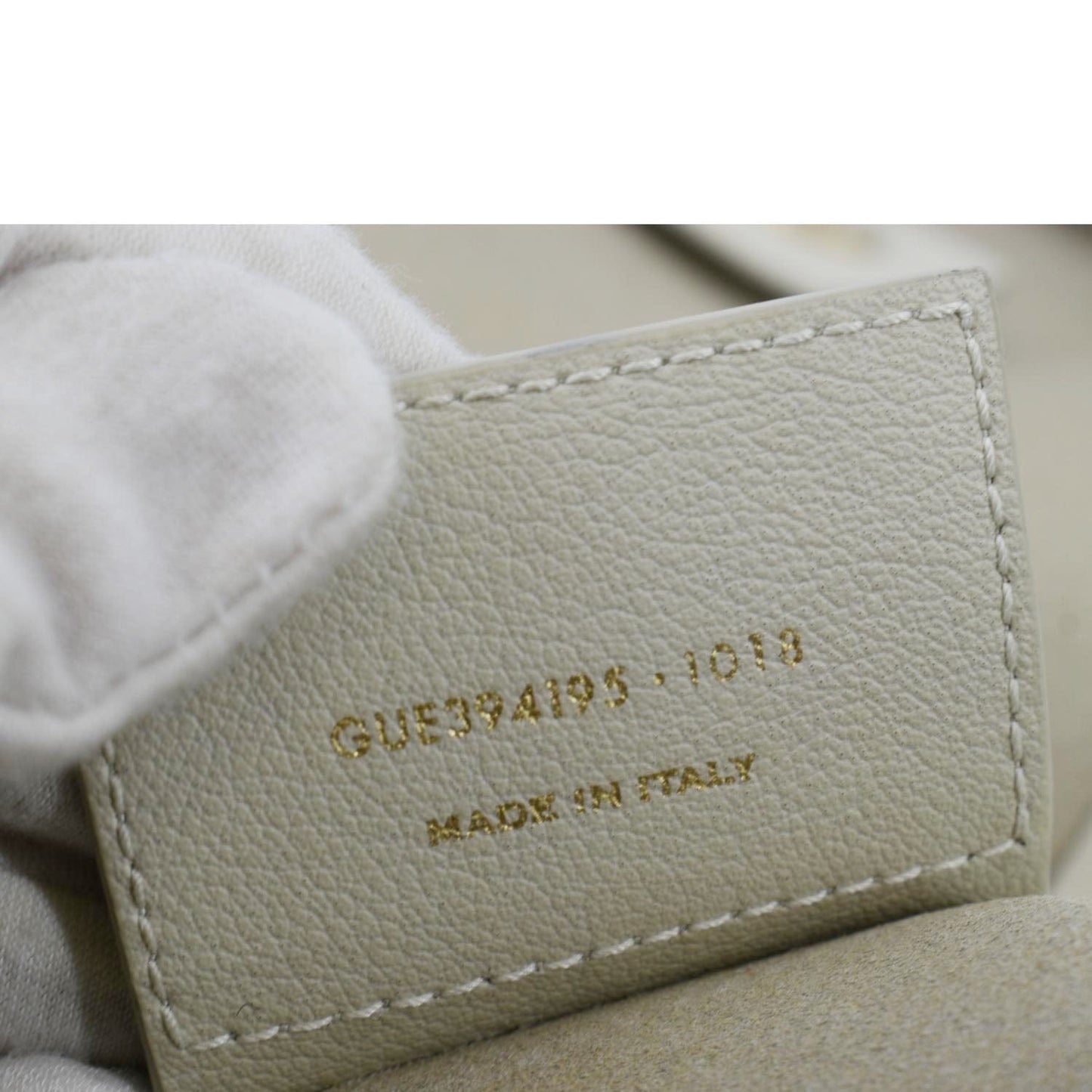 YVES SAINT LAURENT Leather Tote Bag Ivory