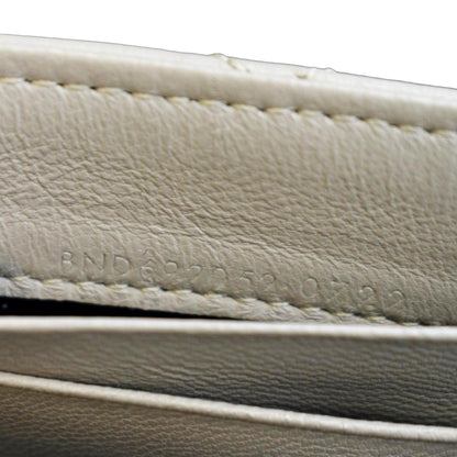 YVES SAINT LAURENT Gaby Small Envelope Quilted Leather Wallet Beige