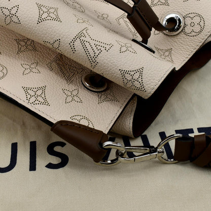 LOUIS VUITTON Muria Mahina Perforated Leather Crossbody Bag Creme