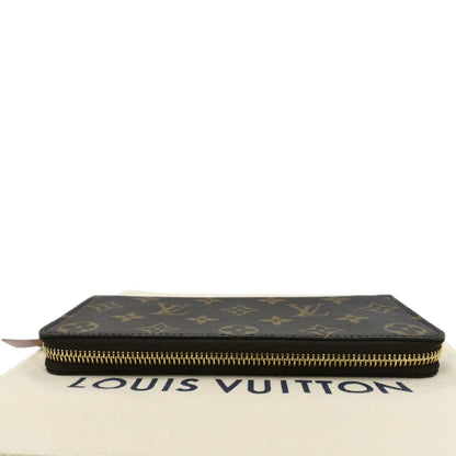 LOUIS VUITTON Clemence Monogram Canvas Zippy Wallet Brown
