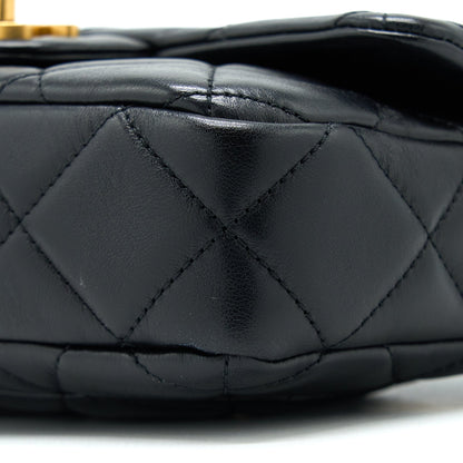 Chanel 22P Enemal Flap Bag Lambskin Black  (Microchip)