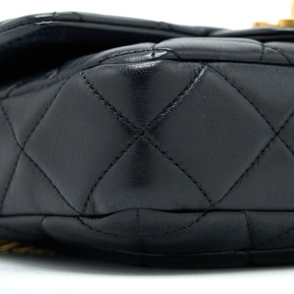 Chanel 22P Enemal Flap Bag Lambskin Black  (Microchip)