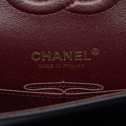 Chanel Medium Classic Double Flap Bag Caviar Black  (Microchip)