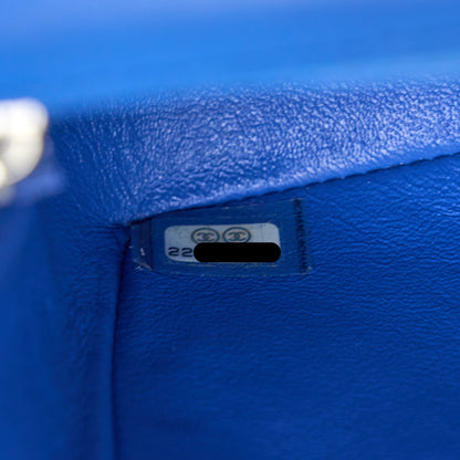 Chanel Mini Square Flap Bag Lambskin Blue