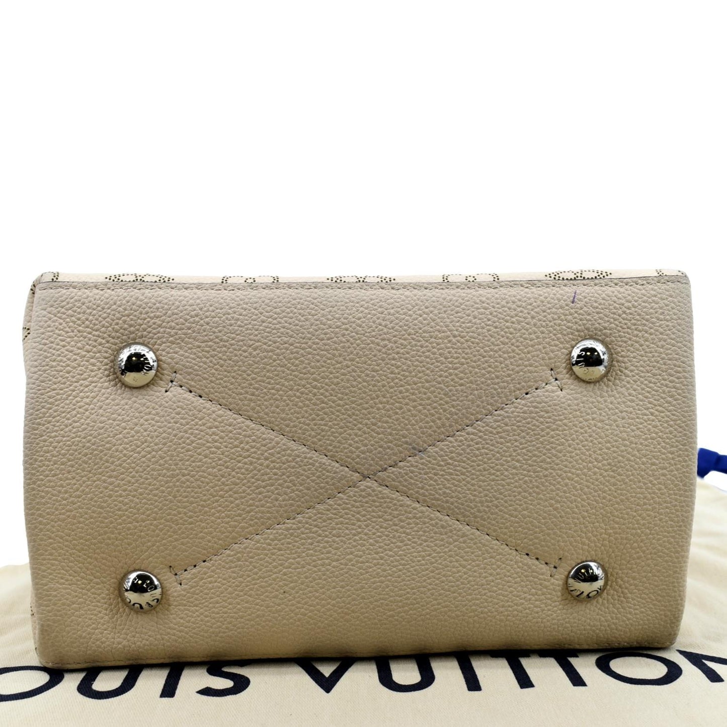 LOUIS VUITTON Muria Mahina Perforated Leather Crossbody Bag Creme