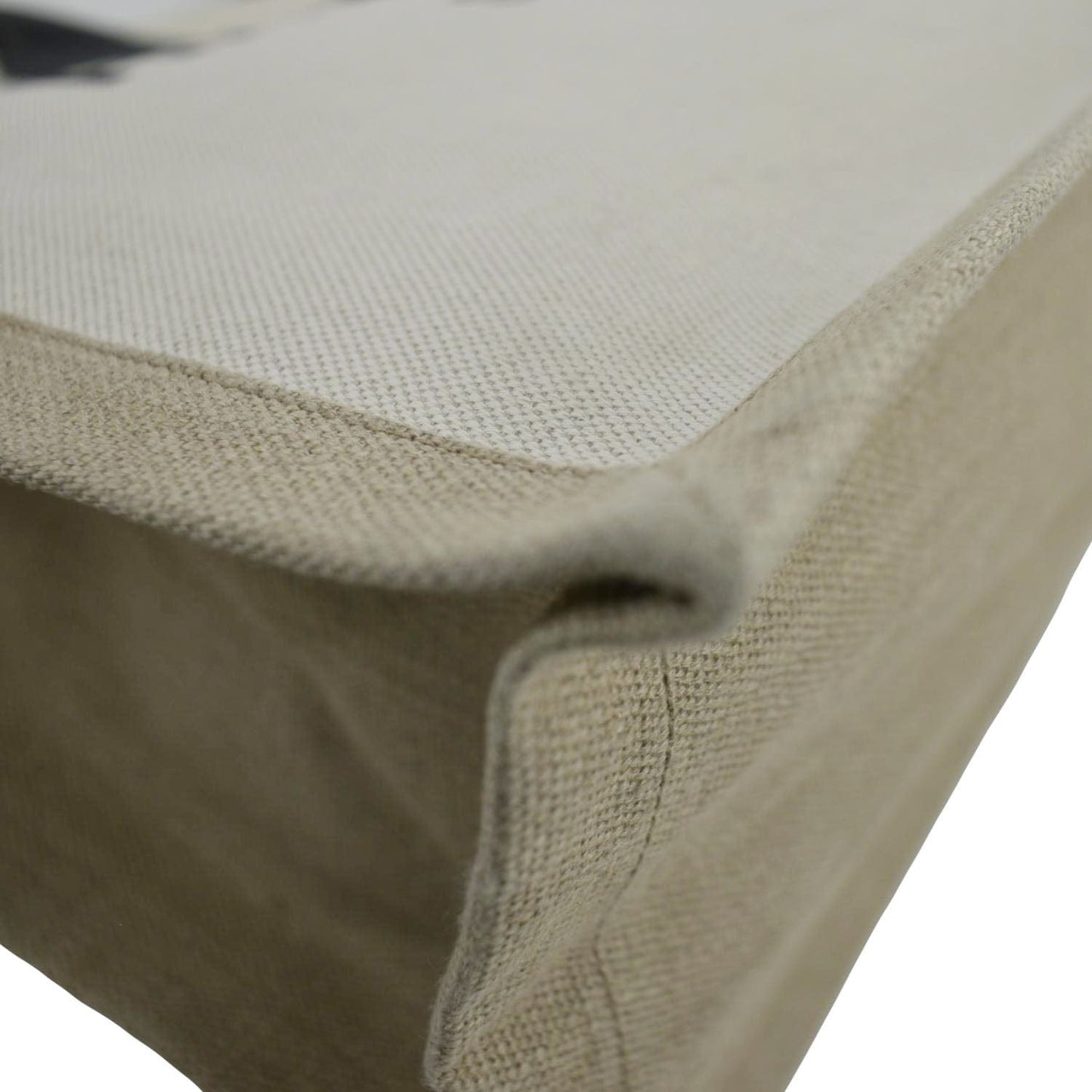 YVES SAINT LAURENT Rive Gauche Small Linen Leather Tote Griege