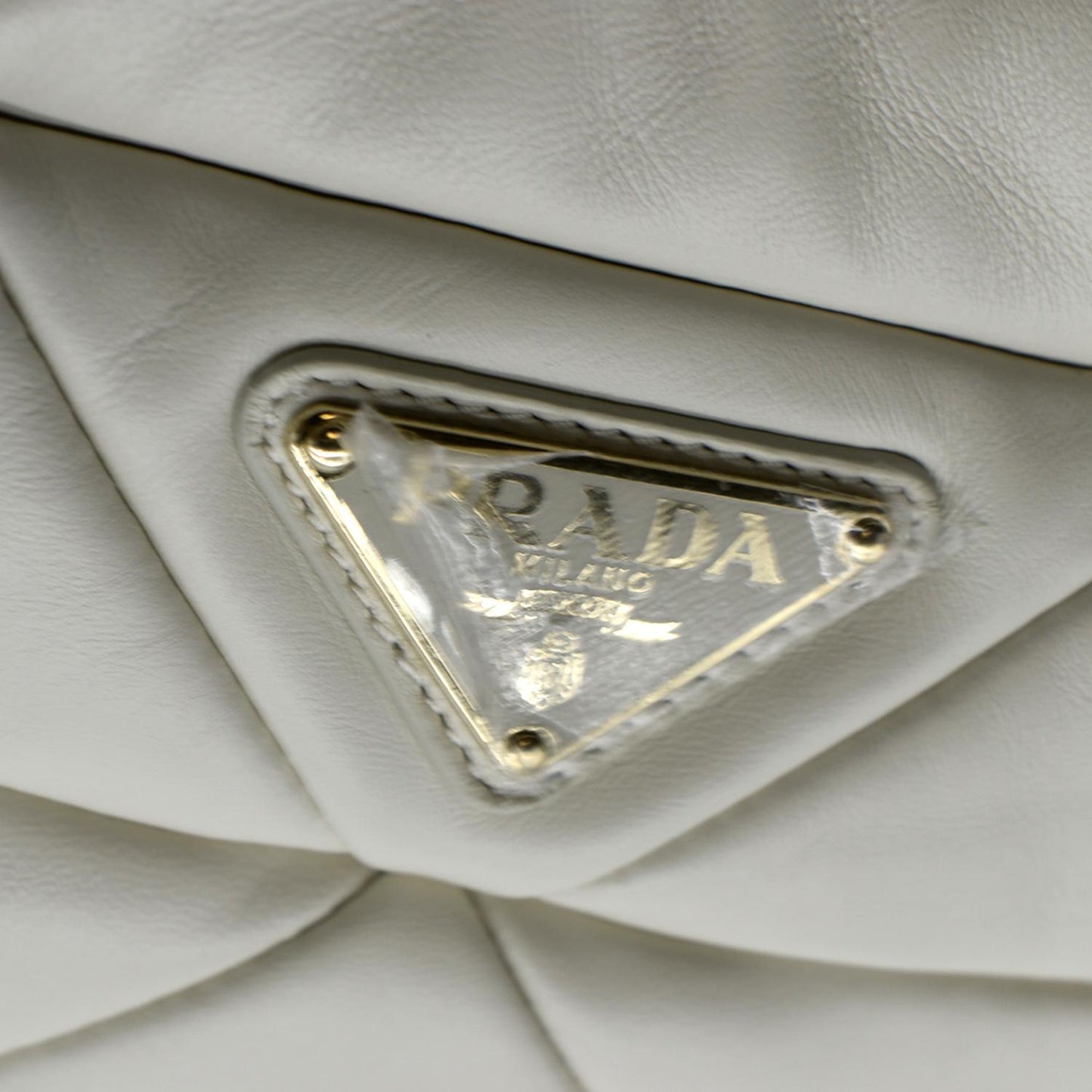 PRADA Patchwork System Nappa Leather Shoulder Bag White