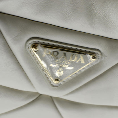 PRADA Patchwork System Nappa Leather Shoulder Bag White