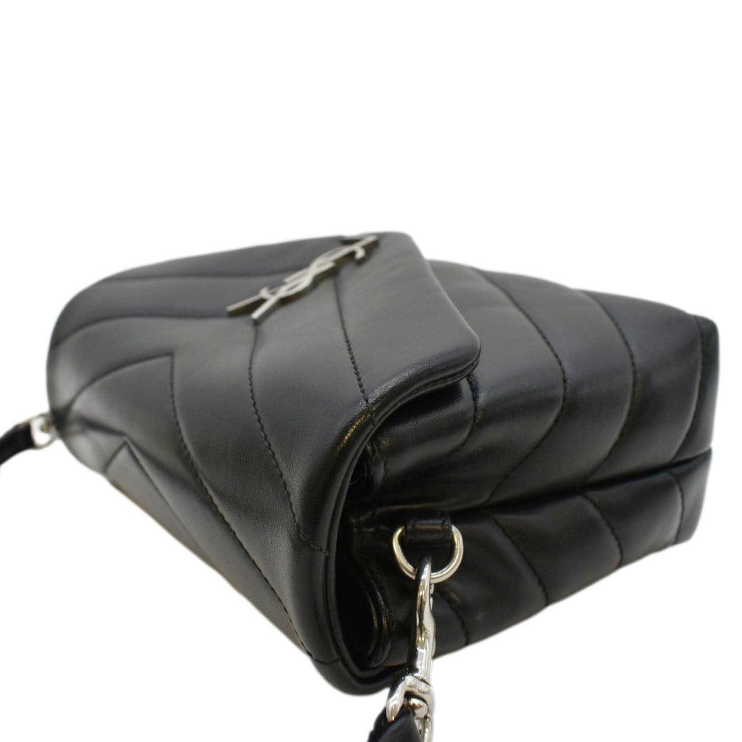 YVES SAINT LAURENT Loulou Toy Matelasse Leather Shoulder Bag Black
