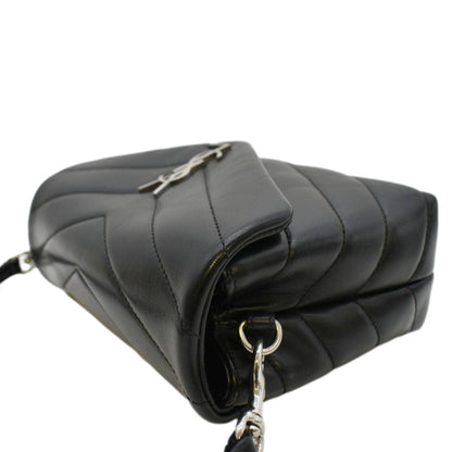 YVES SAINT LAURENT Loulou Toy Matelasse Leather Shoulder Bag Black