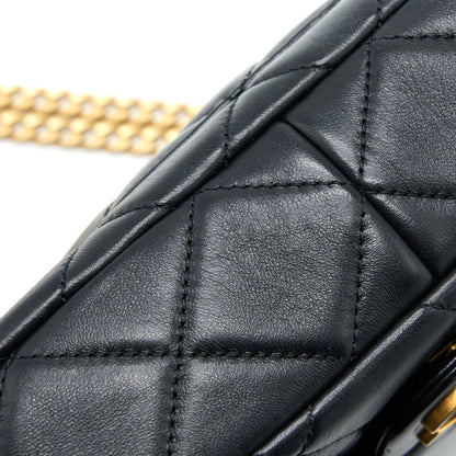 Chanel 22P Enemal Flap Bag Lambskin Black  (Microchip)