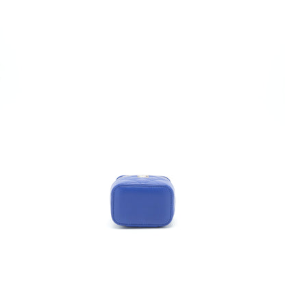 Chanel 21K mini Top handle Vanity with Chain Blue L