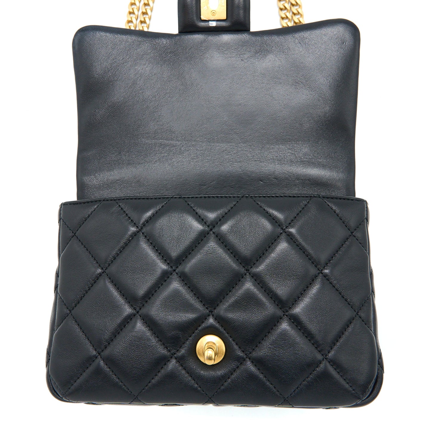 Chanel 22P Enemal Flap Bag Lambskin Black  (Microchip)