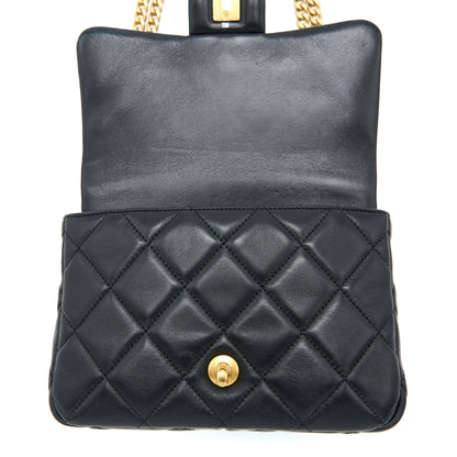 Chanel 22P Enemal Flap Bag Lambskin Black  (Microchip)