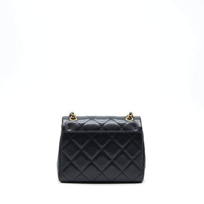 Chanel 22P New Square Flap Bag Caviar Black Brushed