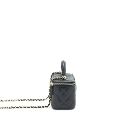 Chanel 21K Top Handle Rectangular Vanity With Chain Black L