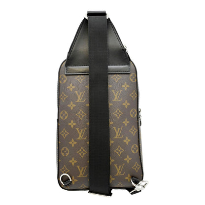 LOUIS VUITTON Avenue Sling Monogram Canvas Backpack Bag Brown