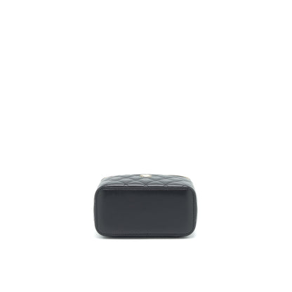 Chanel 21K top handle rectangular Vanity with chain Black L