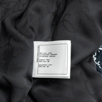 Chanel 19C Size 34 Jacket Cotton Knit Black/White