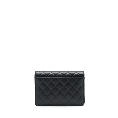 Chanel 22P 2 In 1 Wallet On Chain Caviar Black L