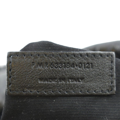 YVES SAINT LAURENT Niki Baby Crinkle Leather Shoulder Bag Black