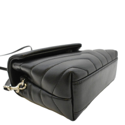 YVES SAINT LAURENT Loulou Toy Matelasse Leather Shoulder Bag Black