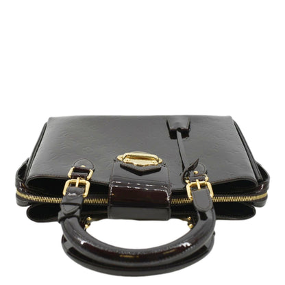 LOUIS VUITTON Melrose Avenue Monogram Vernis Leather Satchel Bag Amarante