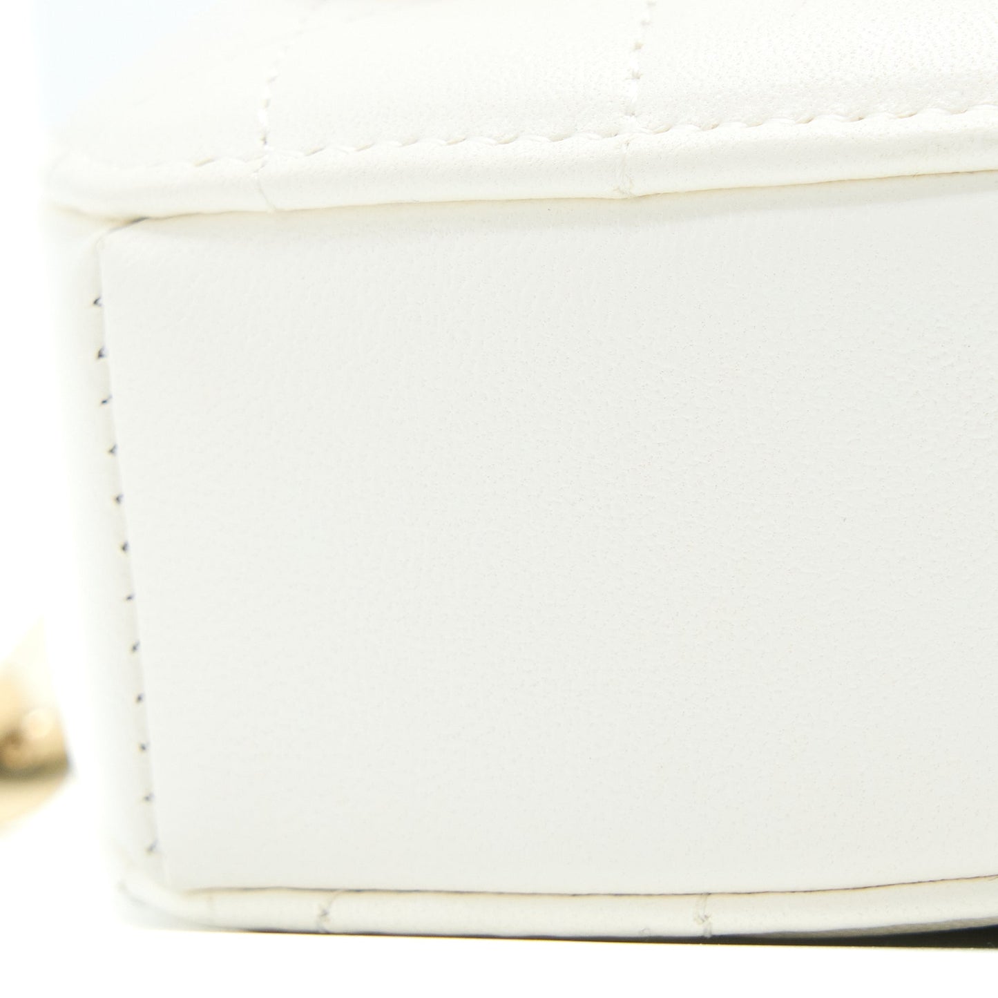 Chanel Heart Belt Bag Lambskin White L