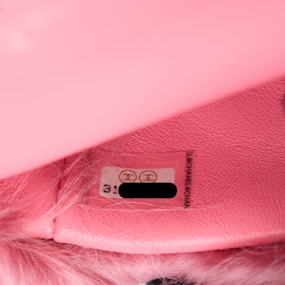 Chanel 21K Mini Flap Bag Jewel Hook Shearling Lambskin Pink