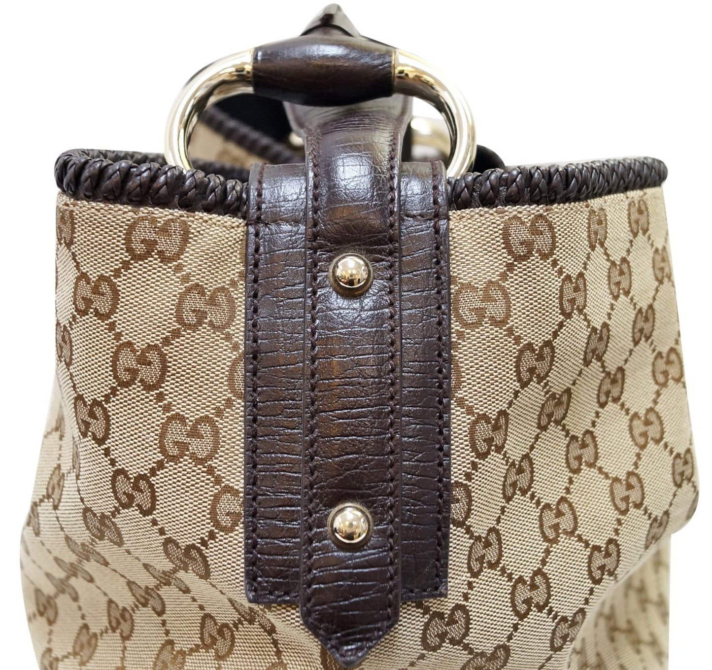 GUCCI GG Canvas Horsebit Large Hobo Bag 114900