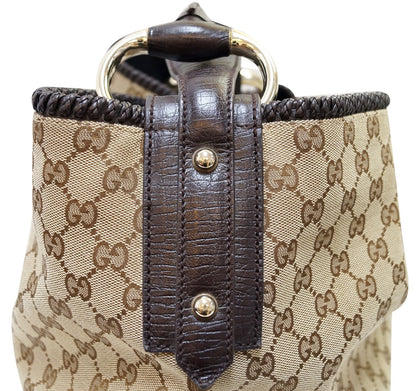 GUCCI GG Canvas Horsebit Large Hobo Bag 114900
