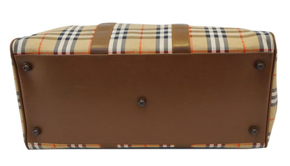 Burberry Travel Bag Nova Check Brown Leather - Burberry Luggage
