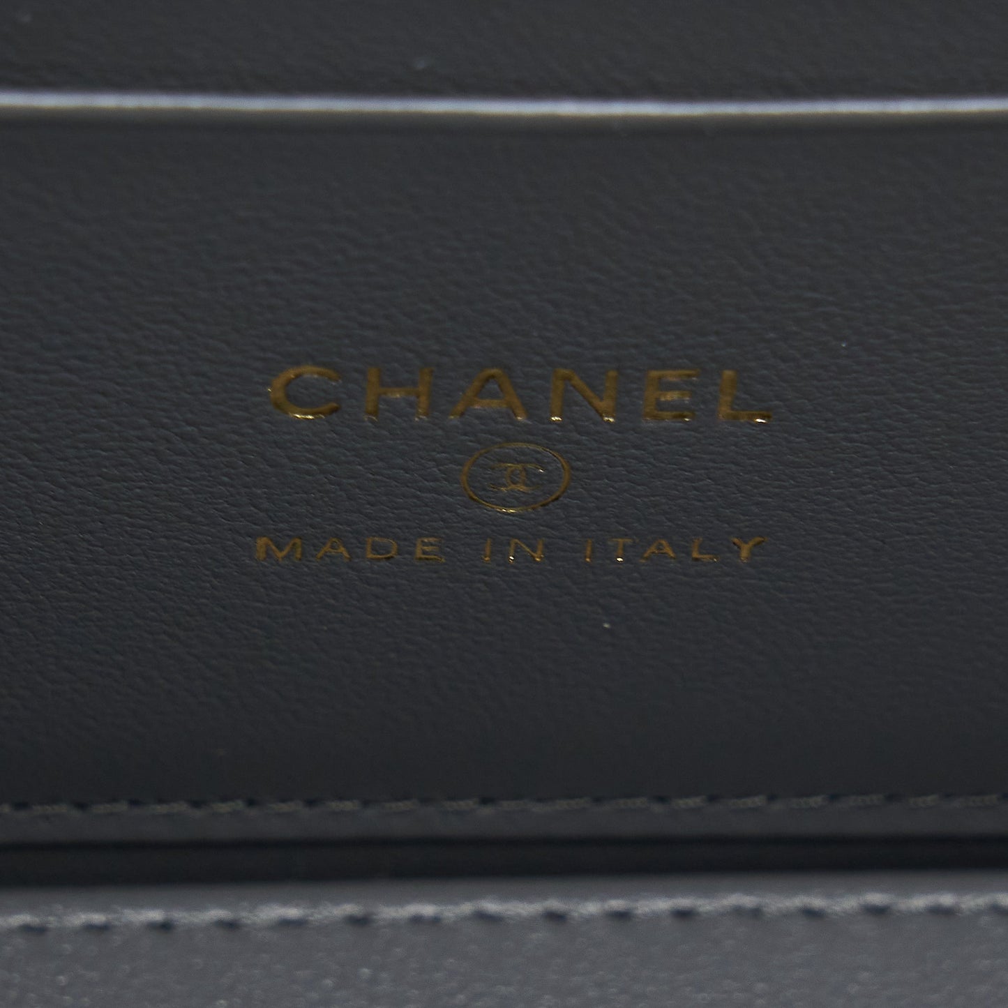 Chanel 22A Top Handle Long Vanity With Chain Lambskin Grey L