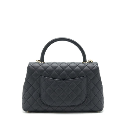 Chanel Medium Coco Handle 28cm Caviar Black L