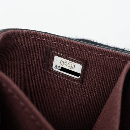Chanel Card Holder With Chain Caviar Black L