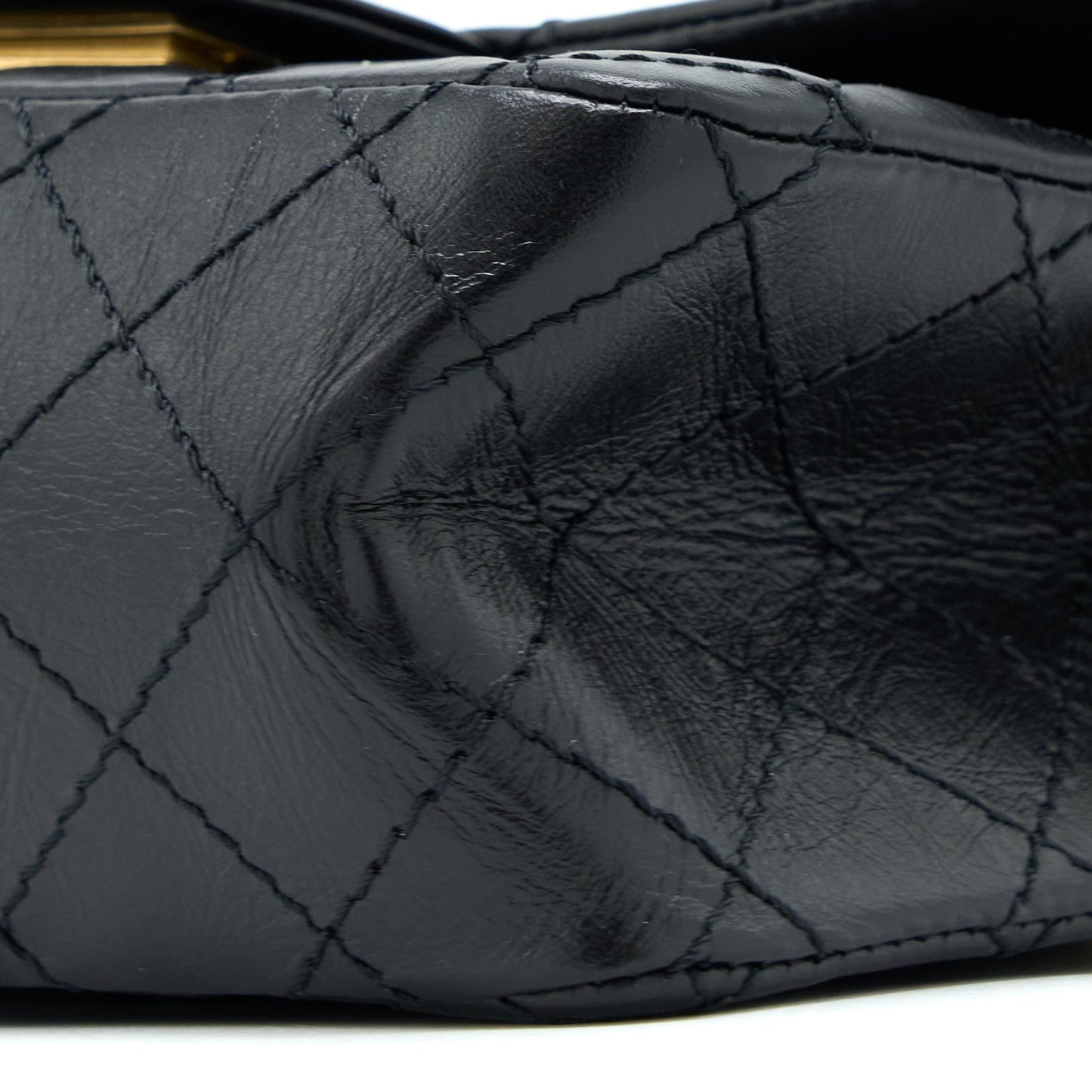 Chanel Mini 2.55 Reissue Flap Bag Aged Calfskin Black Brushed  (Microchip)